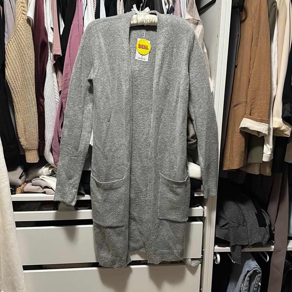 NWT grey forever21 long cardigan size small